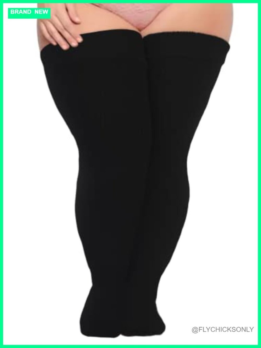 Plus Size Thigh High Socks with Adjustable Straps - Extra Long Knit Leg Warmers